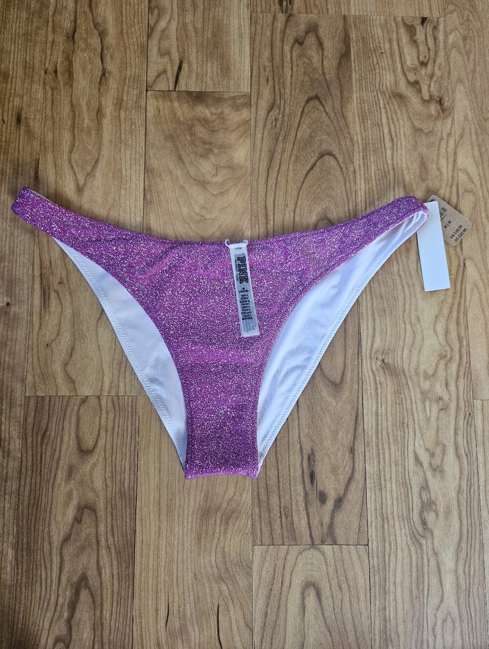 PINK Victoria's Secret Sparkling Pink Bikini Bottom